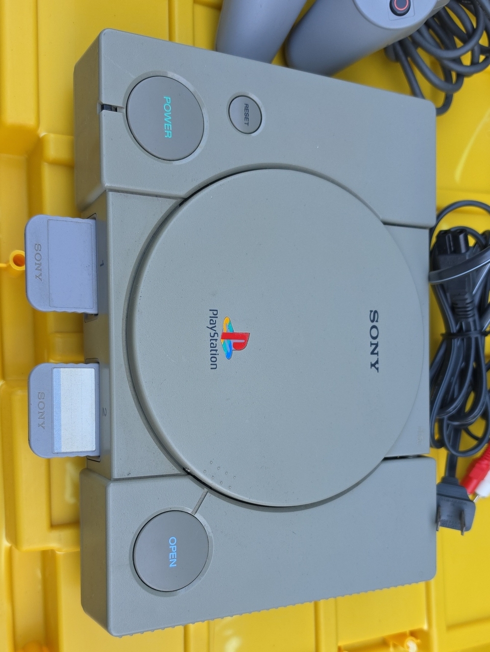 Sony PlayStation Classic Console in Light Gray with Multicolor Logo